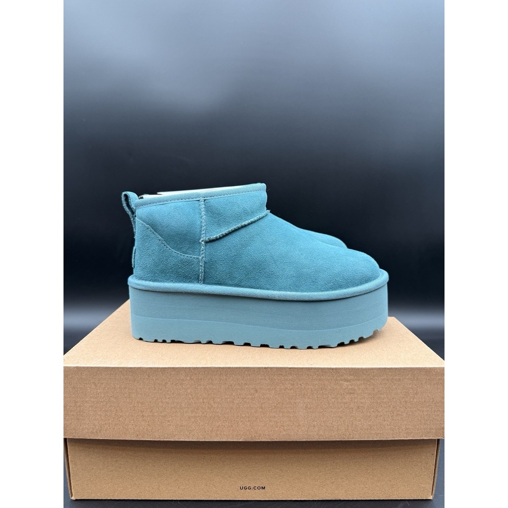 UGG ULTRA MINI PLATFORM WOMEN ANKLE BOOTS SUEDE SKY BLUE US‎ 6 /UK 4 /EU 37